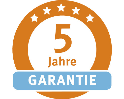Fünf Jahre Garantie