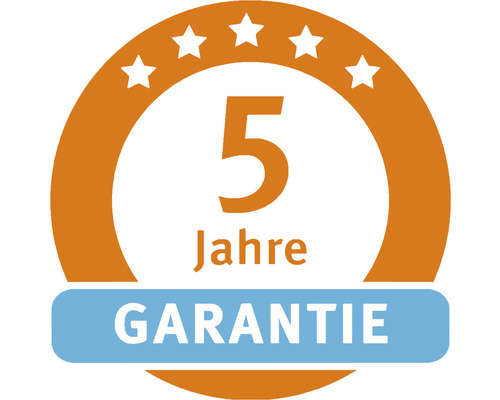 Symbol für 5 Jahre Garantie