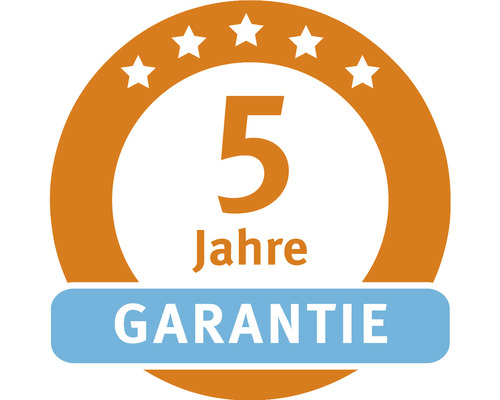 Fünf Jahre Garantie