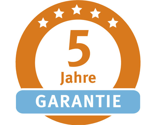 Fünf Jahre Garantie