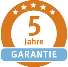 Fünf Jahre Garantie
