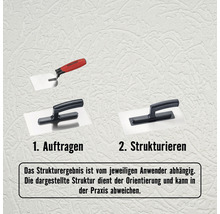 Auftragen und Strukturieren von Putz mit Werkzeugen