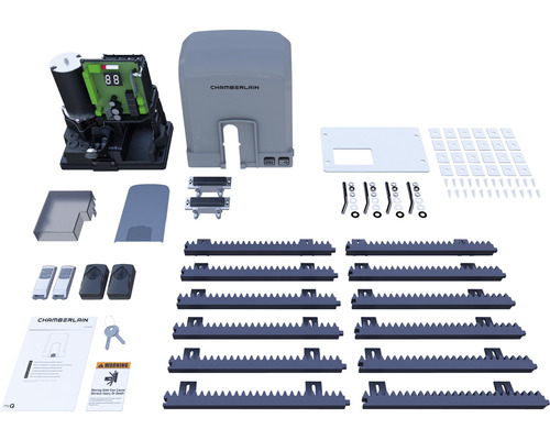 Kit complet d''entraînement de portail coulissant Chamberlain avec accessoires