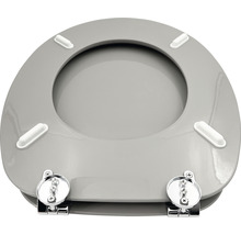 Abattant de WC avec charnières et fixation chromées