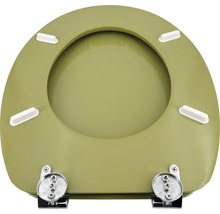 Abattant de WC en plastique avec ferrures chromées