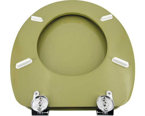 Abattant de WC en plastique avec ferrures chromées