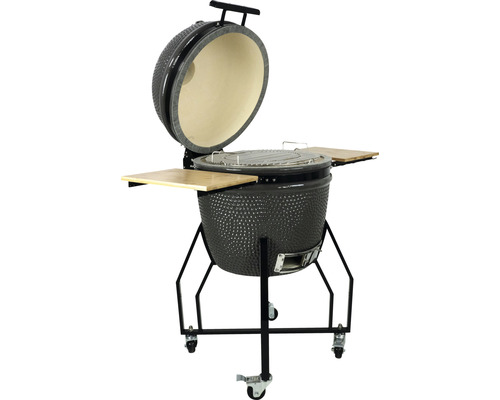 Keramikgrill mit Ablagetischen und Rollen