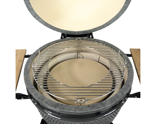 Keramikgrill mit Grillrost und Deflektorstein