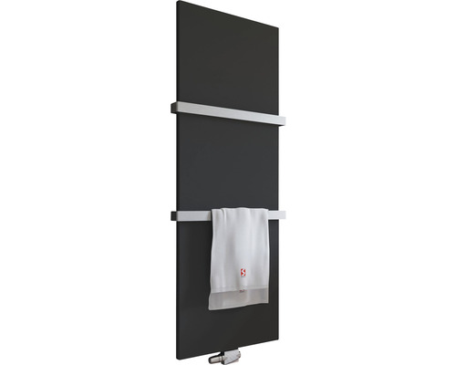 Radiateur sèche-serviettes avec deux porte-serviettes et serviette