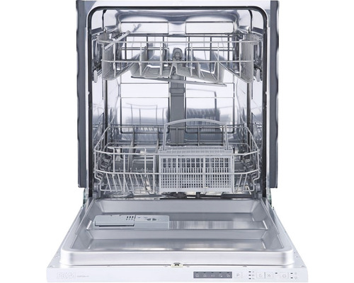 Lave-vaisselle ouvert avec paniers à couverts et supports d''assiettes