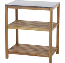 Desserte en bois avec étagères