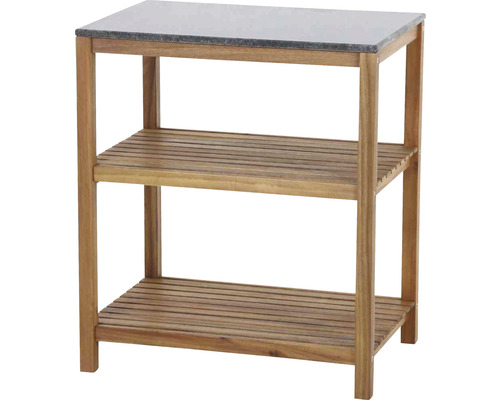 Desserte en bois avec étagères