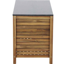 Armoire de jardin en bois avec plateau gris