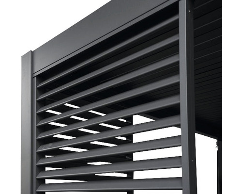Detailansicht einer Lamellenwand für den Aussenbereich