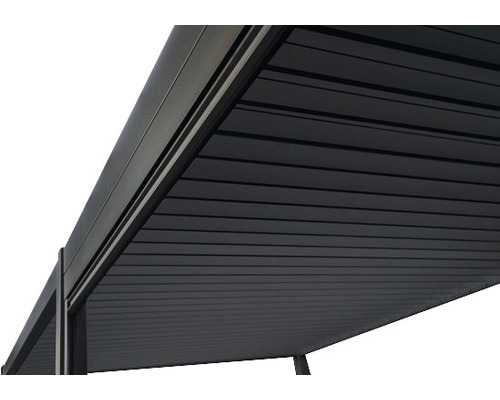 Detailansicht einer Aluminium Lamellenüberdachung