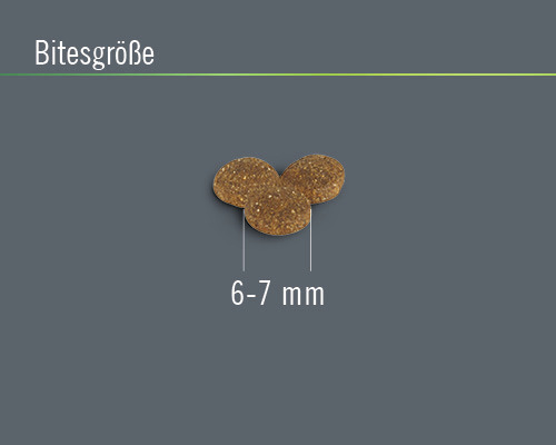 Hundefutter-Pellets mit einer Größe von 6 bis 7 mm