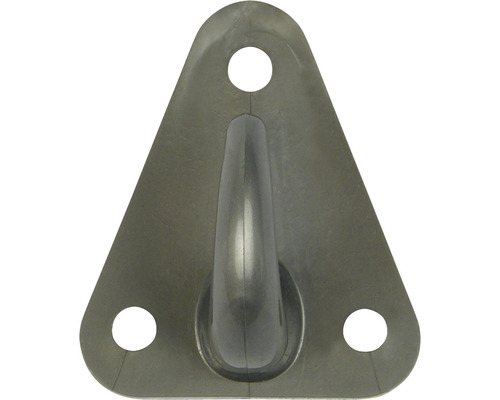 Crochet triangulaire en plastique avec trois trous de fixation