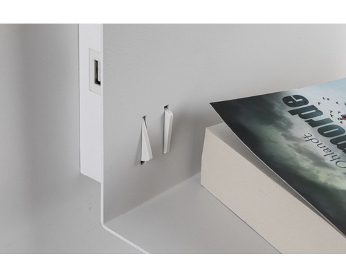 Wandregal mit Buch und integrierten Schaltern