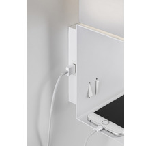Étagère murale avec port USB intégré et smartphone