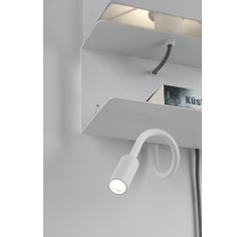 Étagère murale avec lampe de lecture flexible et livre