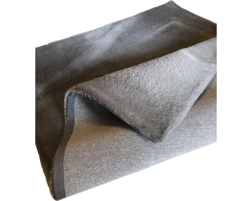 Tissu décoratif gris à poils courts