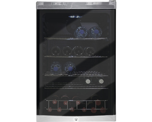 Weinkühlschrank mit mehreren Regalen und Getränken