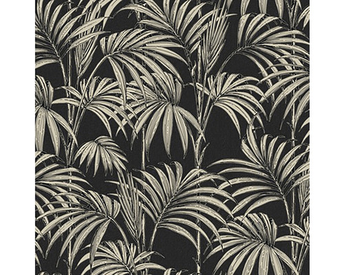 Vliestapete 32-970 Glitterati Honolulu schwarz Tapete mit Palmenmuster