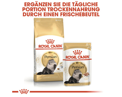 Royal Canin Persian Adult Trockenfutter und Frischebeutel für Perserkatzen