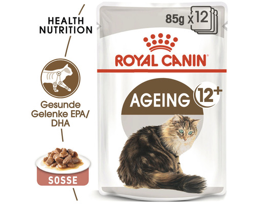Royal Canin Katzenfutter im Portionsbeutel für ältere Katzen ab 12 Jahren zur Unterstützung gesunder Gelenke