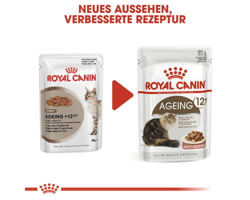 Royal Canin Katzenfutter Ageing 12 plus im Frischebeutel, neue Aufmachung, verbesserte Rezeptur