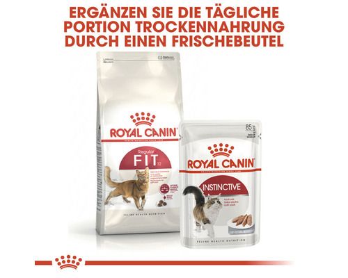 Royal Canin Fit 32 Trockenfutter und Instinctive Feuchtfutter für Katzen