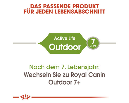Royal Canin Active Life Outdoor Produktinformation für Hunde ab dem siebten Lebensjahr