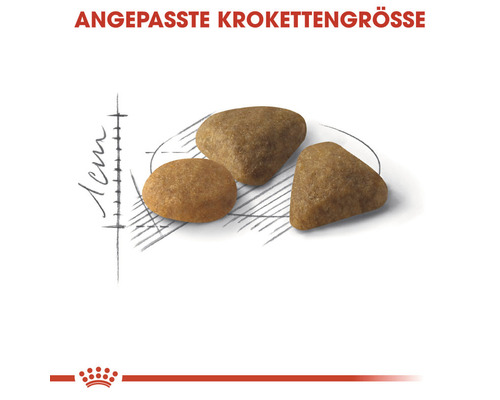 Abgestimmte Krokettengröße für Tierfutter