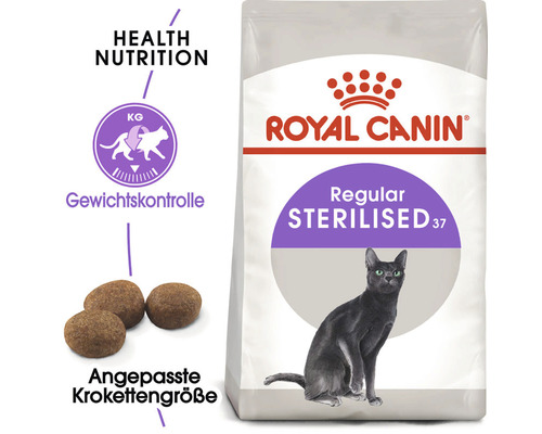 Royal Canin Regular Sterilised 37 Katzenfutter zur Gewichtskontrolle in der Verpackung