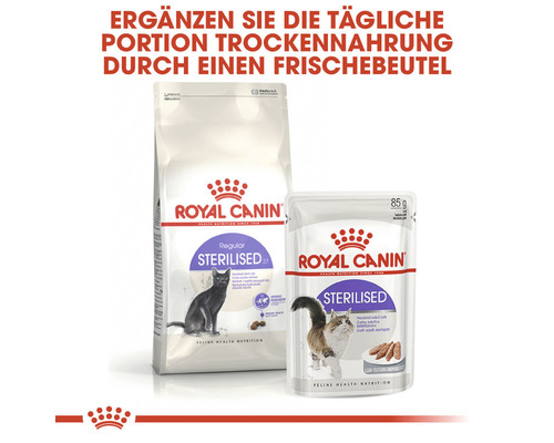 Croquettes pour chats ROYAL CANIN Sterilised 4 kg Royal Canin Sterilised, aliment sec et sachet fraîcheur pour chats