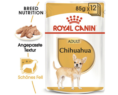 Royal Canin Adult Chihuahua Hundefutter im 85 Gramm Beutel, 12er Pack