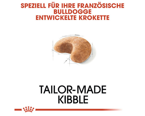 Trockenfutterkrokette speziell für französische Bulldoggen