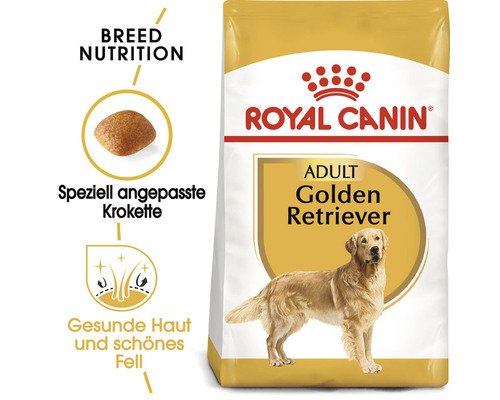 Royal Canin Adult Golden Retriever Hundefutter Verpackung.