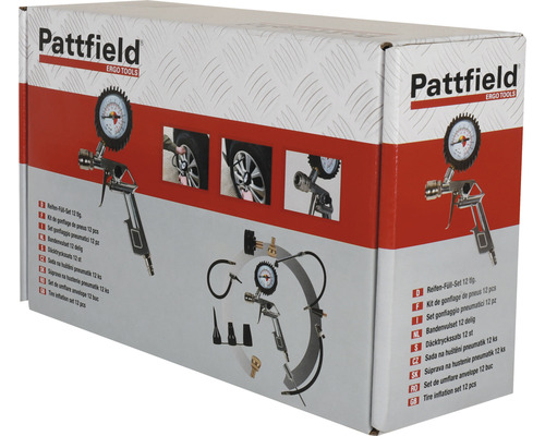 Kit de gonflage de pneus Pattfield 12 pièces dans son emballage