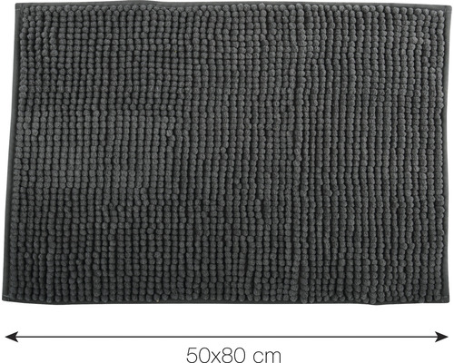 Tapis de bain gris, dimensions 50x80 cm