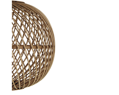 Lampe ronde en rotin