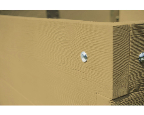 Detailansicht von Holzverbundelementen mit Schrauben