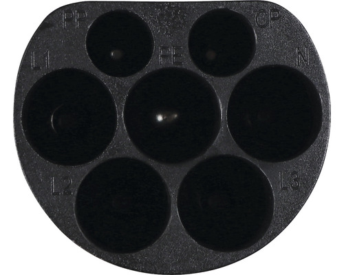 Steckdose mit mehreren Löchern für verschiedene elektrische Anschlüsse