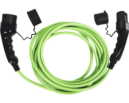Elektroauto Ladekabel mit Stecker und Schutzkappen