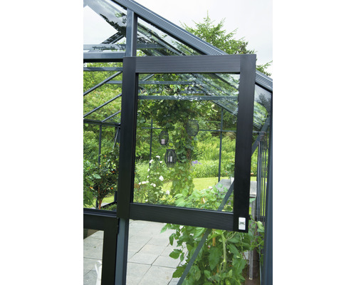 Serre ouverte avec des plantes à l''intérieur