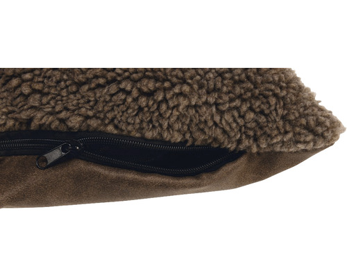 Detailansicht eines Hundebetts mit Reissverschluss