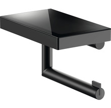 Porte-papier toilette noir avec étagère