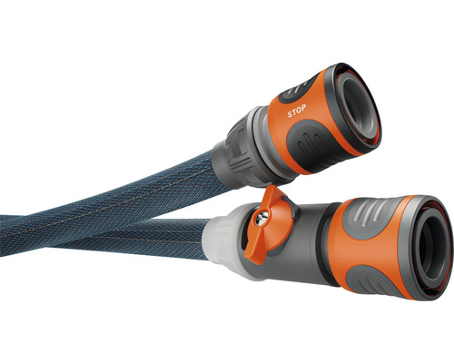 Raccord de tuyau d''arrosage avec robinet d''arrêt et raccord de tuyau