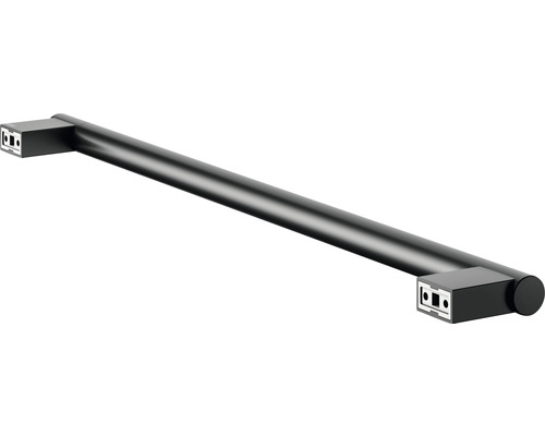 Porte-serviettes noir pour montage mural