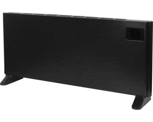 Radiateur convecteur noir avec affichage numérique et pieds